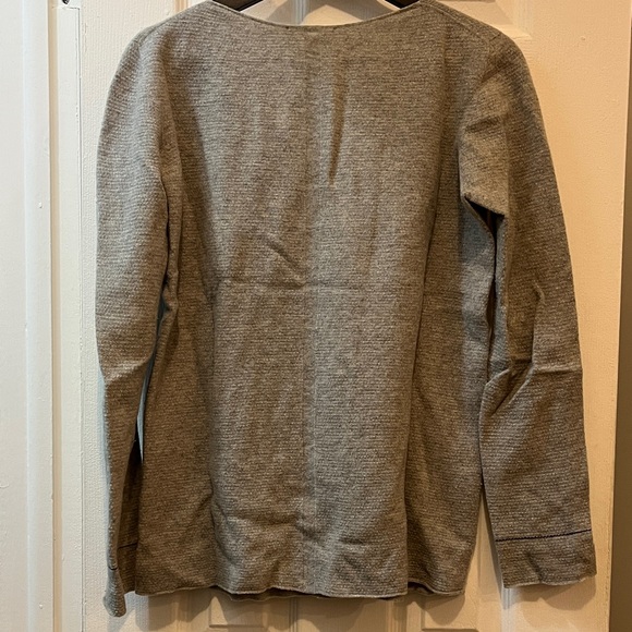 The Row Gray Long Sleeve Henley Top - Picture 5 of 6